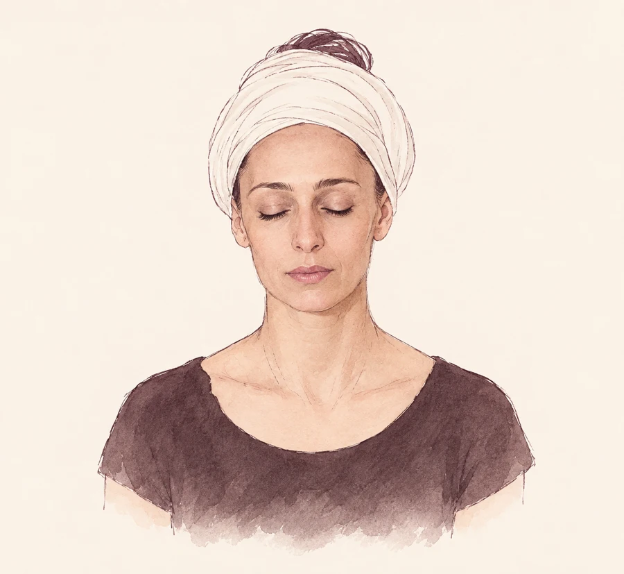 Proposition de portrait illustré d’Audrey, réalisée d’après sa photographie